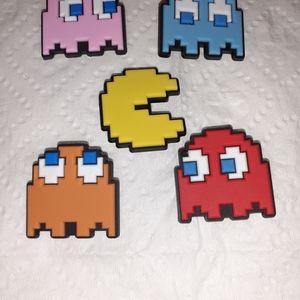 Crocs shoe charms PACMAN 5 pc set NWOT